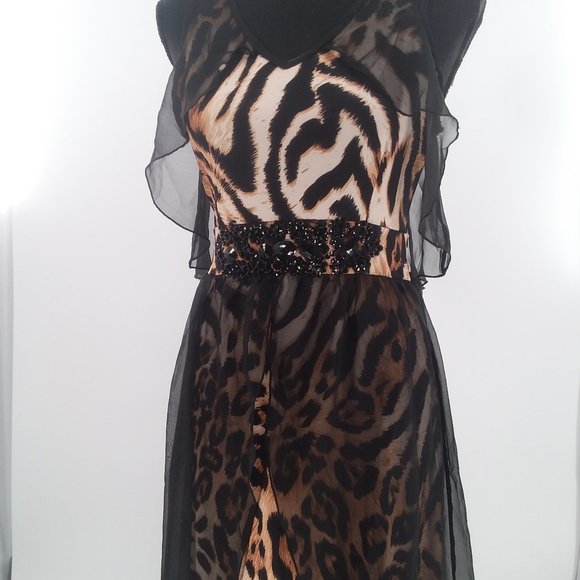 Miss Morena Animal Print Gown Size Small NWT - Picture 2 of 6
